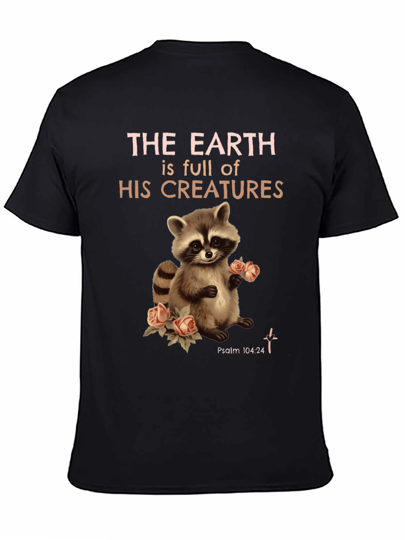 Black Earth's Creatures Raccoon Graphic Tee view 4