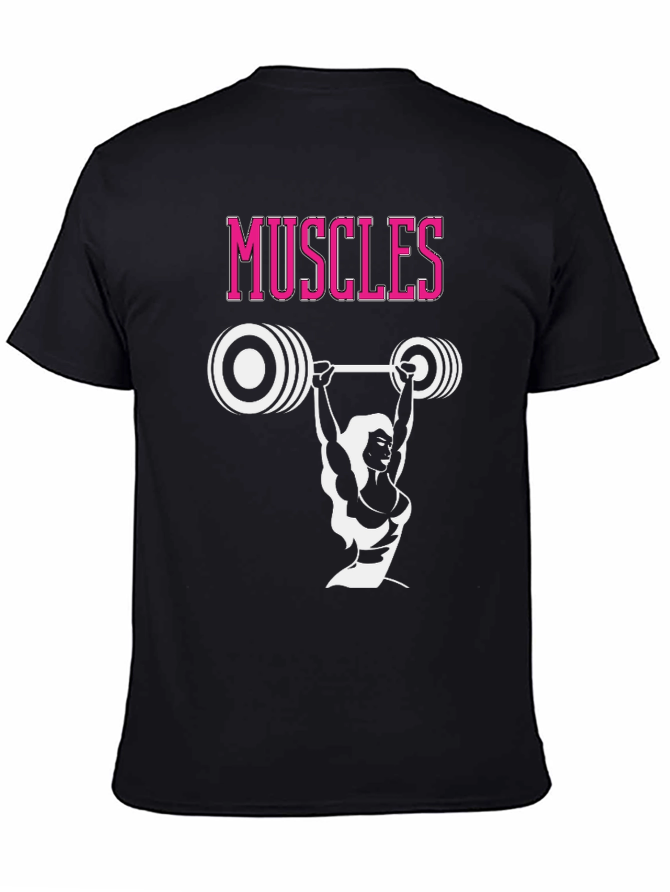 Black Muscles Graphic T-Shirt - Fitness Power! view 4