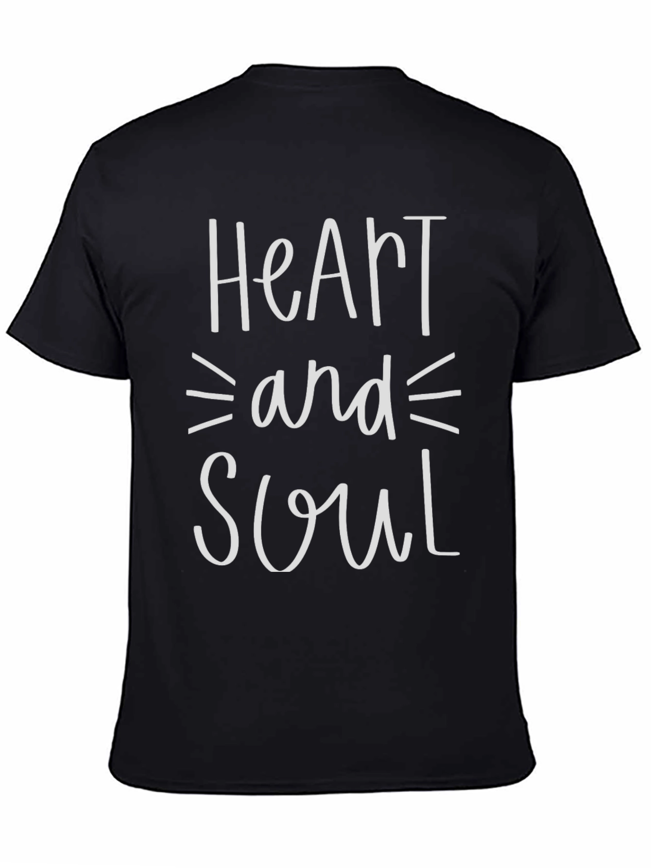 Black Heart and Soul Graphic Tee - Stylish Unisex T-Shirt view 4