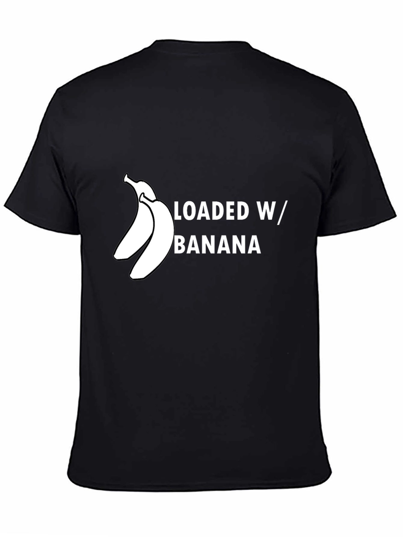 Black Loaded W/ Banana Graphic Tee - Unisex Black T-Shirt view 4