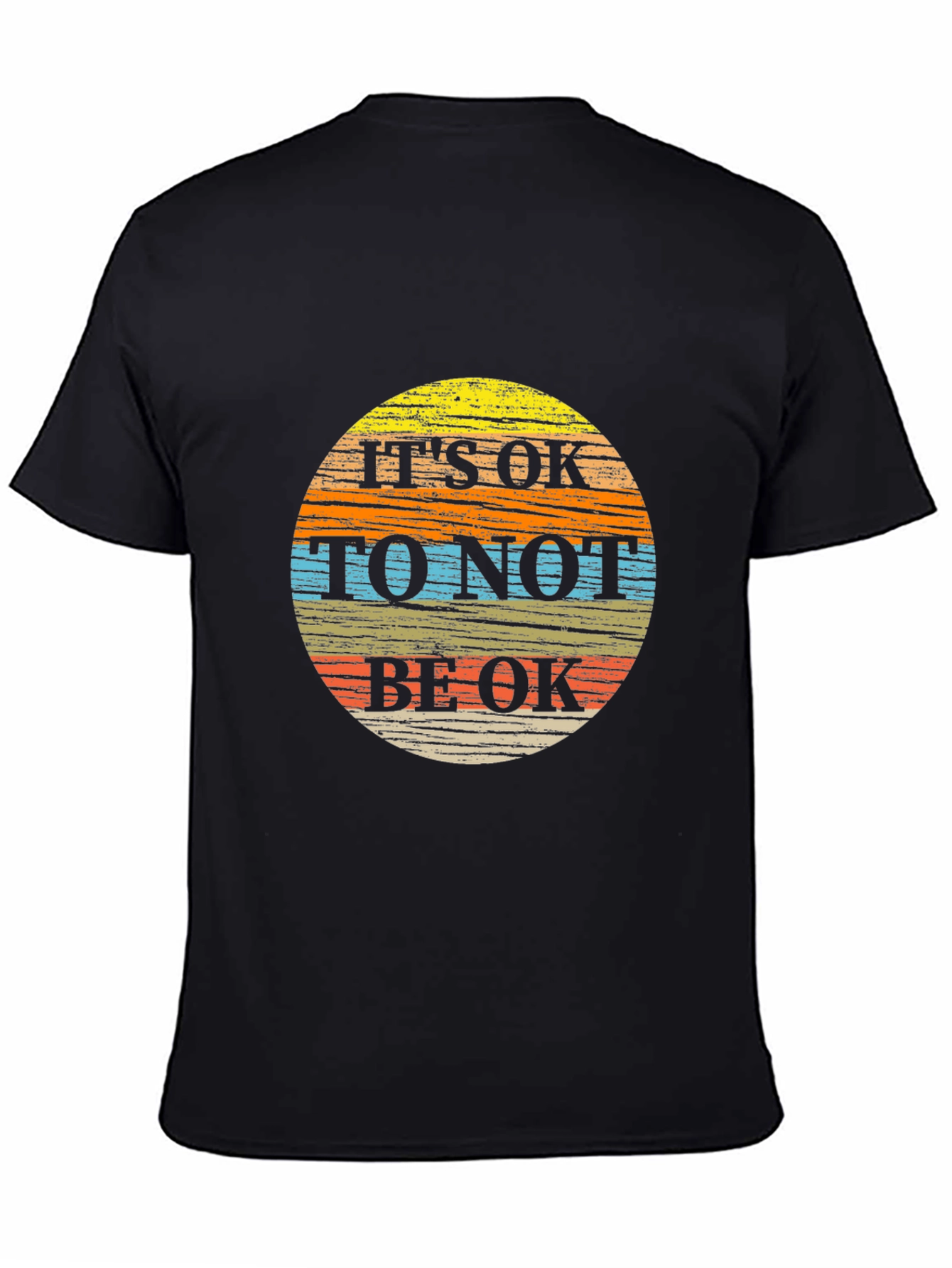 Black It's OK To Not Be OK T-Shirt - Black view 4