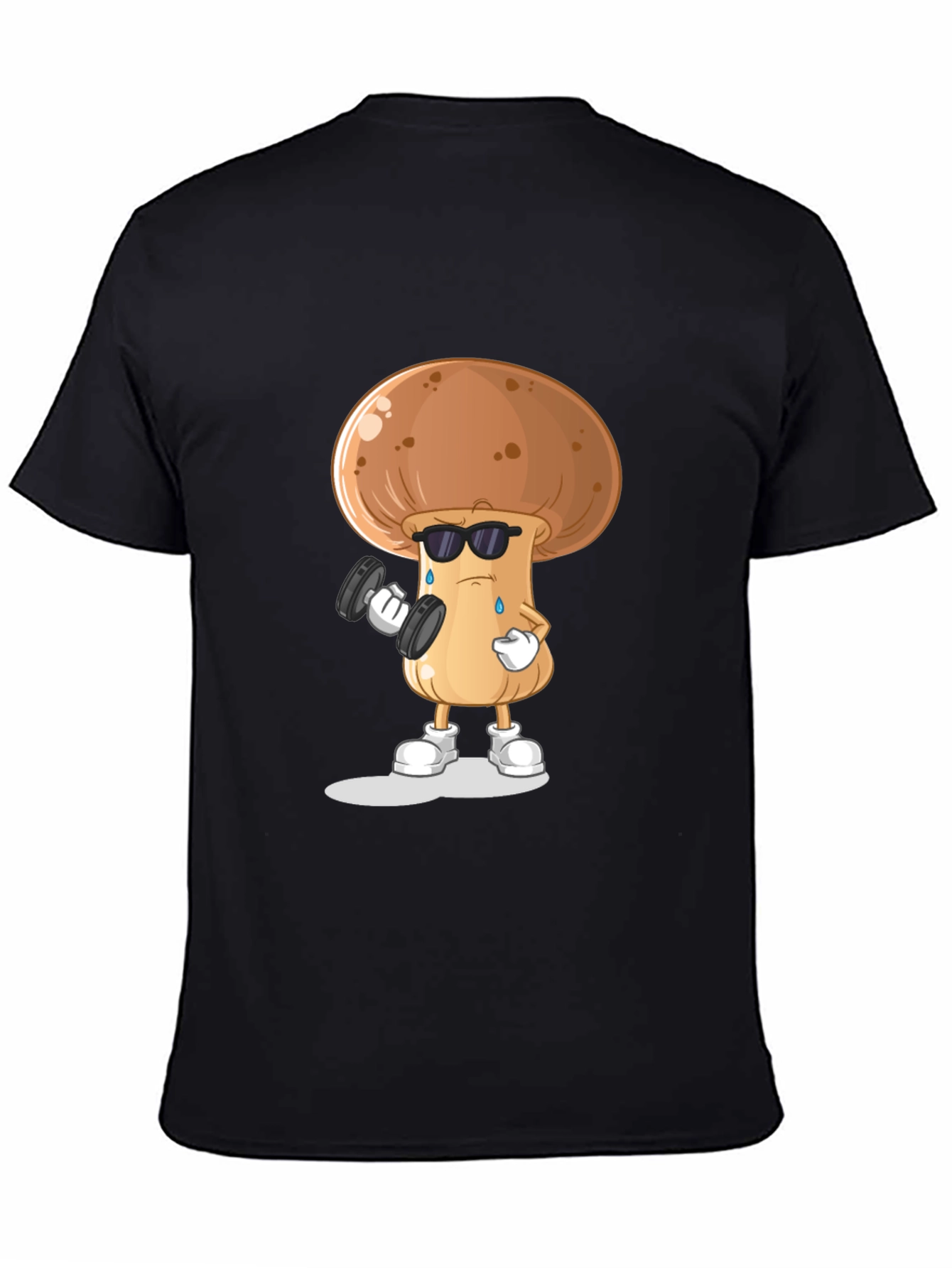 Black Mushroom Gym Black T-shirt view 4