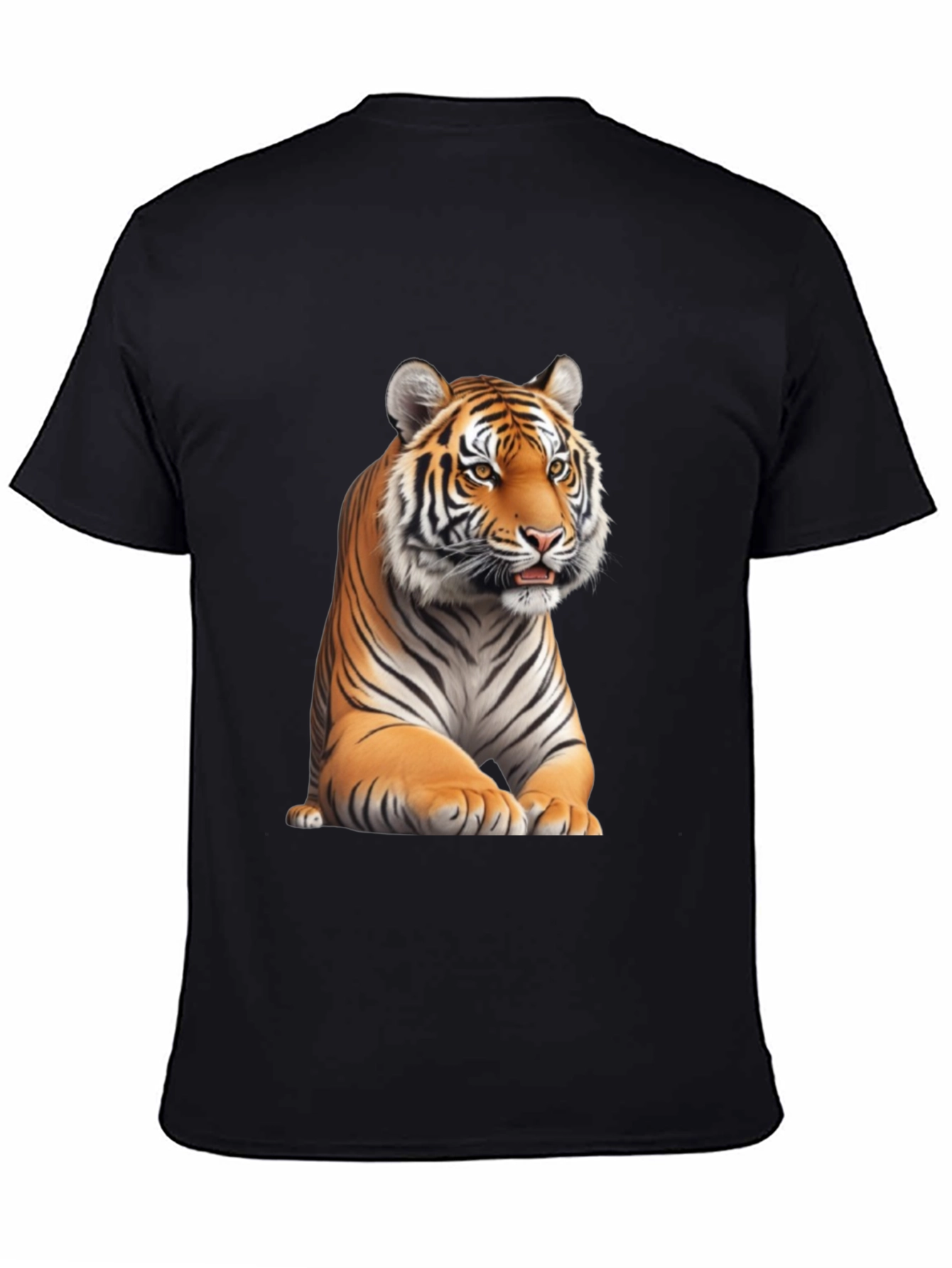 Black Tiger Graphic Tee - Black Cotton Blend view 4