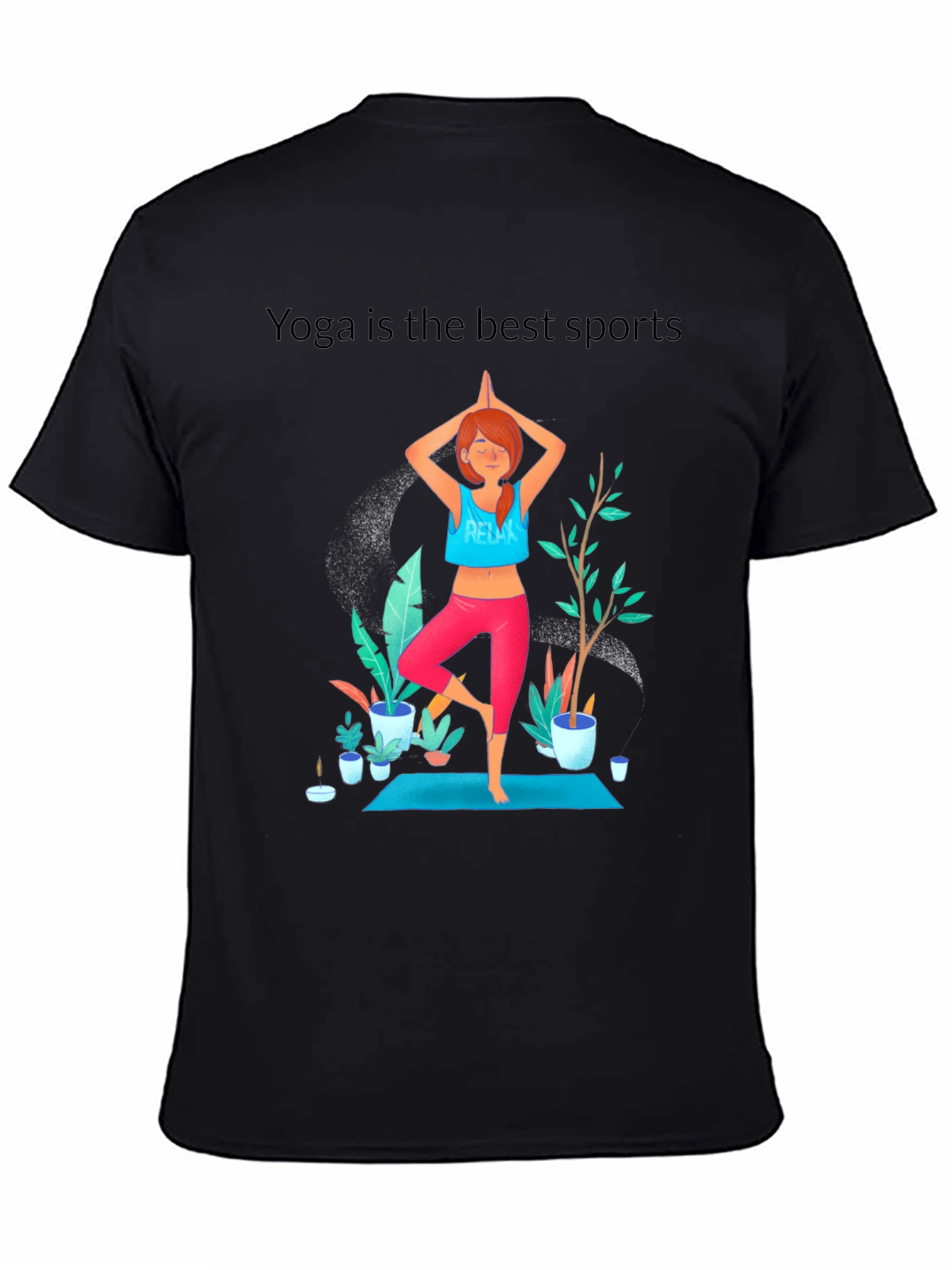 Black Yoga is the best Sports Unisex T-Shirt view 4