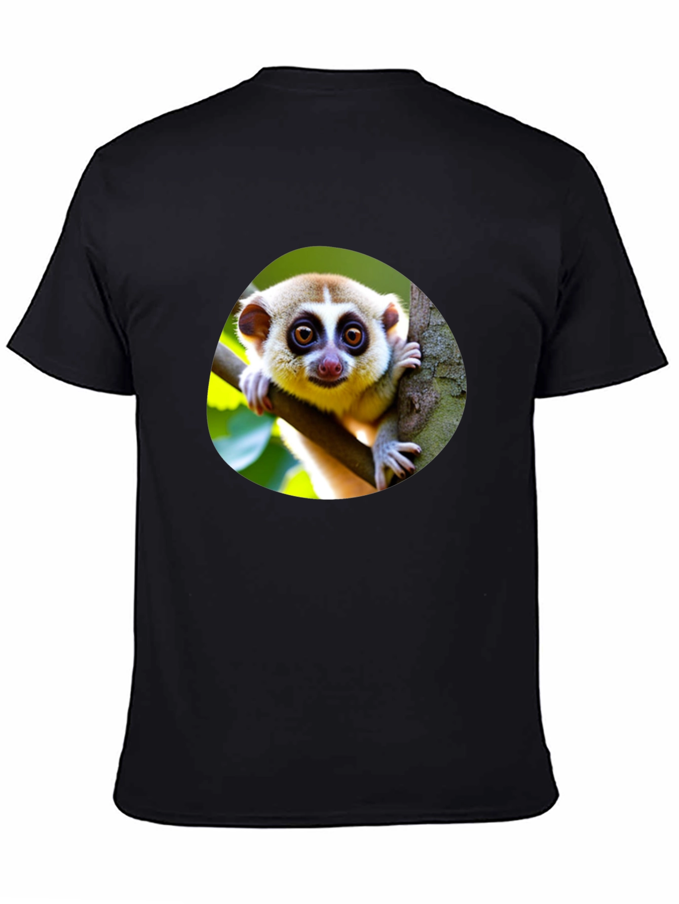 Black Cute Loris T-Shirt - Unique Animal Design view 4