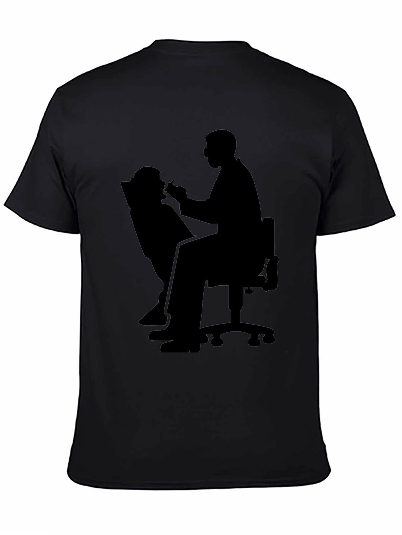 Black Dentist Silhouette Graphic T-Shirt view 4