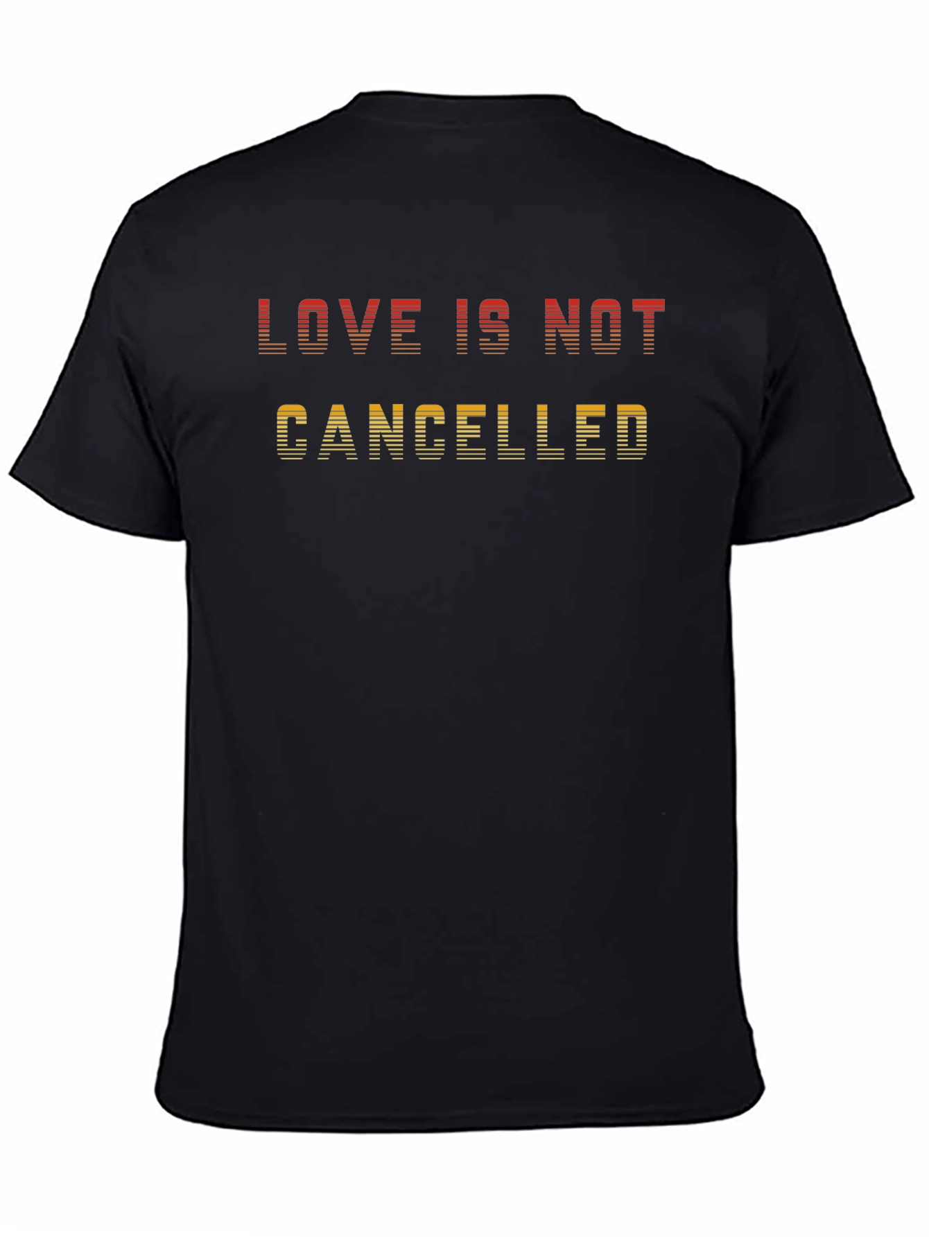 Black Love Is Not Cancelled Black T-Shirt view 4