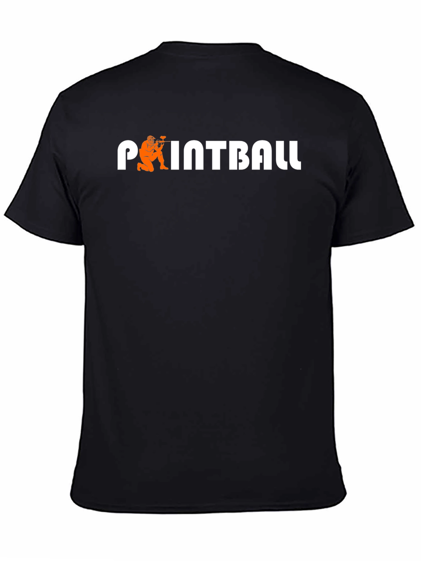 Black Paintball Graphic T-Shirt - Black Cotton Tee view 4