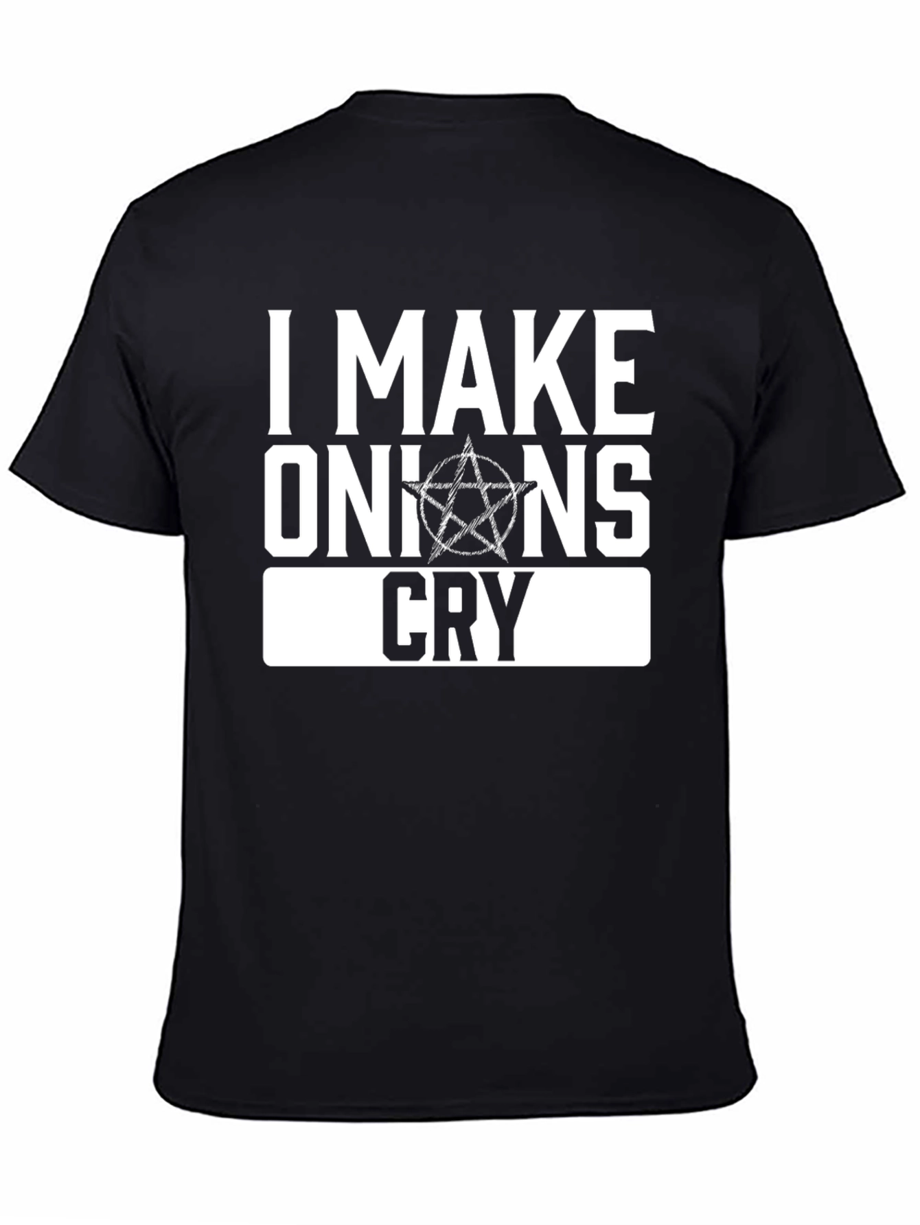 Black I Make Onions Cry Graphic Tee - Black view 4