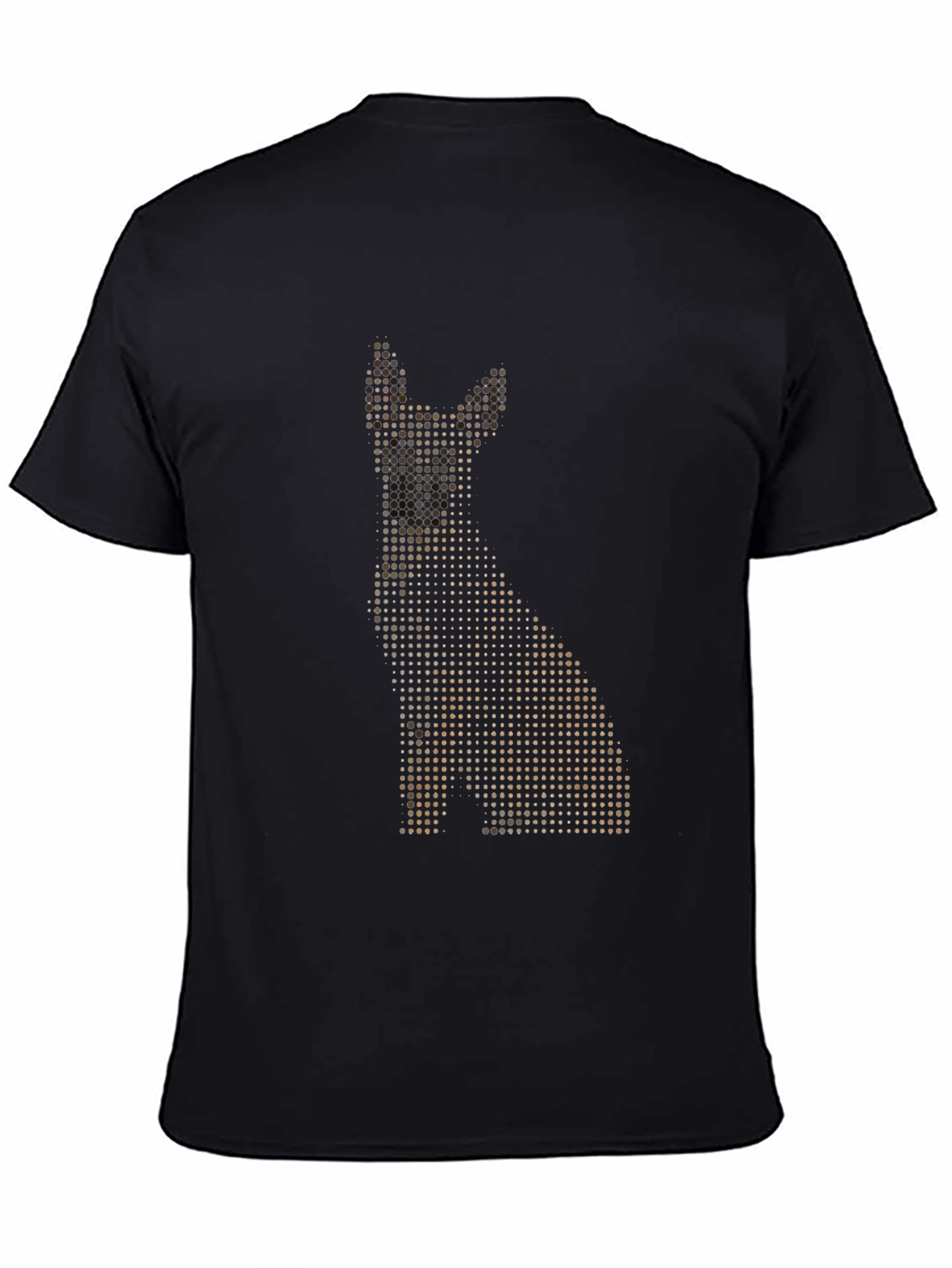Black Dotted Dog Graphic T-Shirt view 4