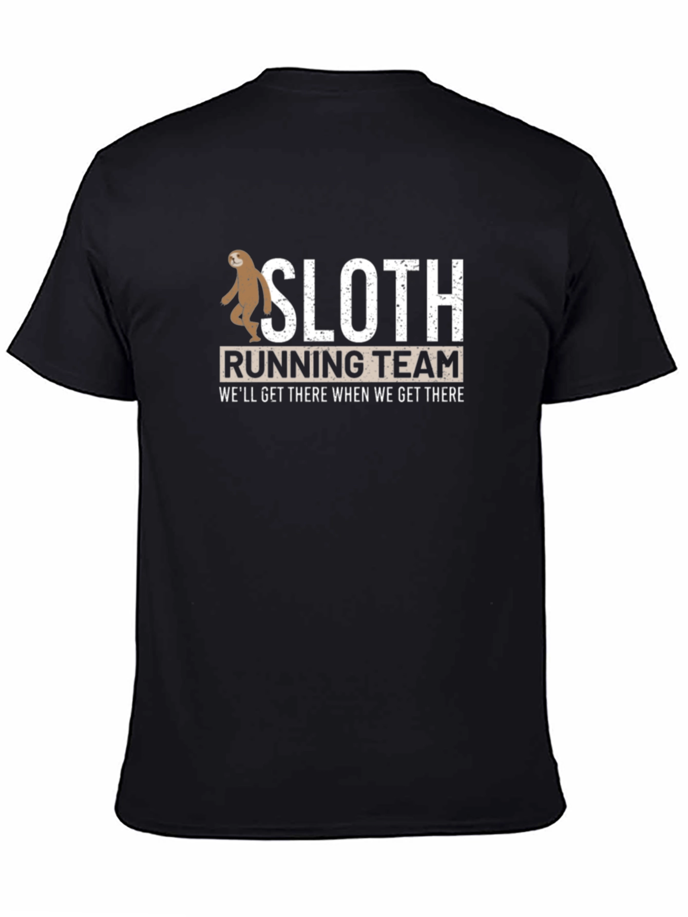 Black Sloth Running Team T-Shirt - We'll Get There view 4
