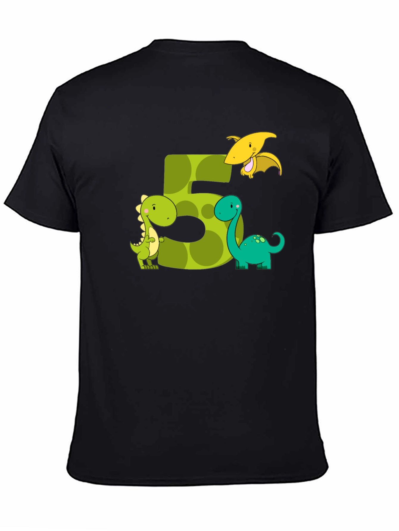 Dinosaur Birthday Number 5 T-Shirt - 4