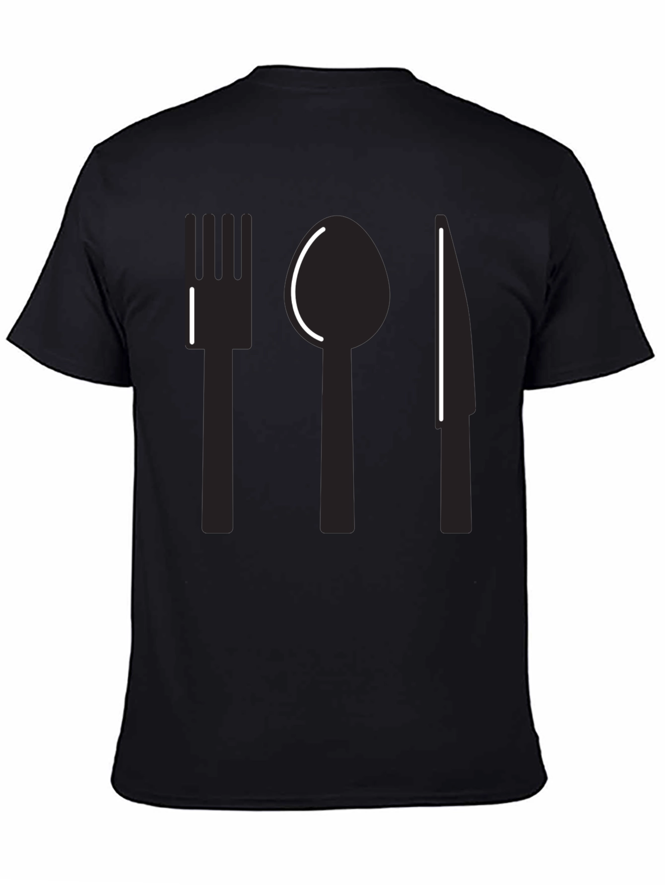 Cutlery Graphic Tee - Minimalist Chef T-Shirt - 4