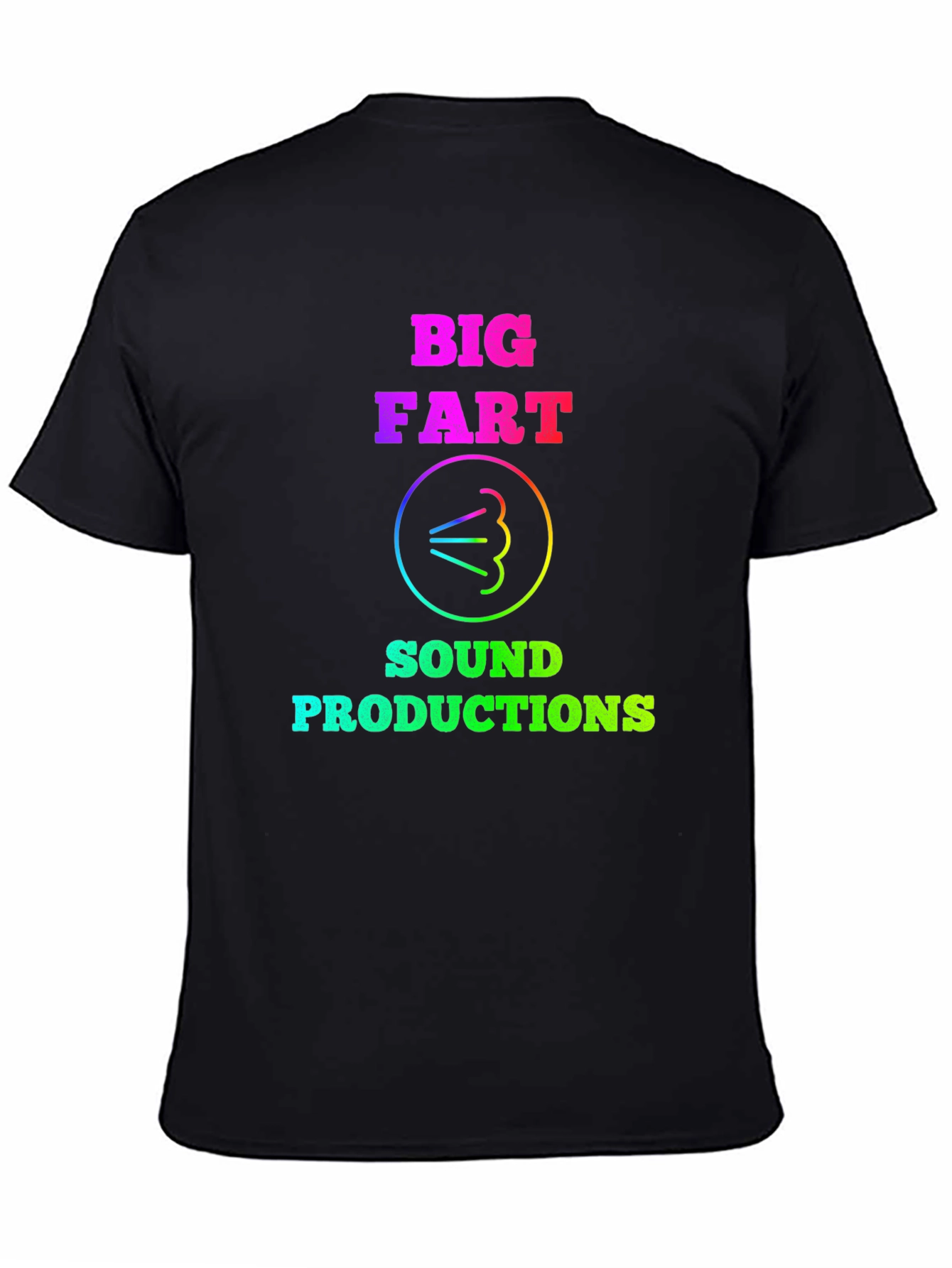 Black Big Fart Sound Productions Black Graphic Tee view 4