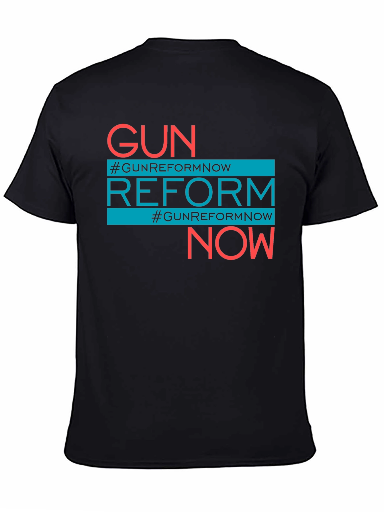 Black Gun Reform Now Graphic T-Shirt view 4