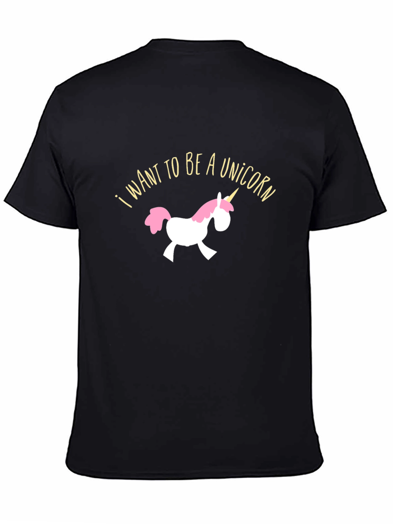 Black I Want To Be A Unicorn Graphic Tee view 4