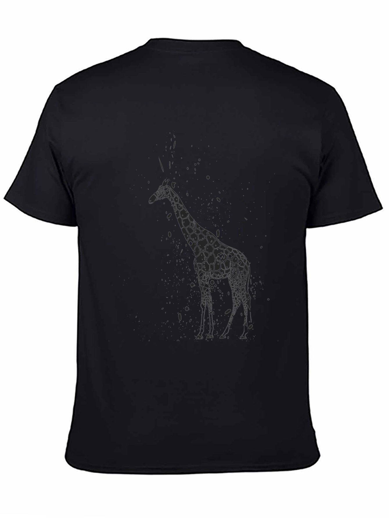 Black Black Giraffe Graphic T-Shirt - Men's Style view 4
