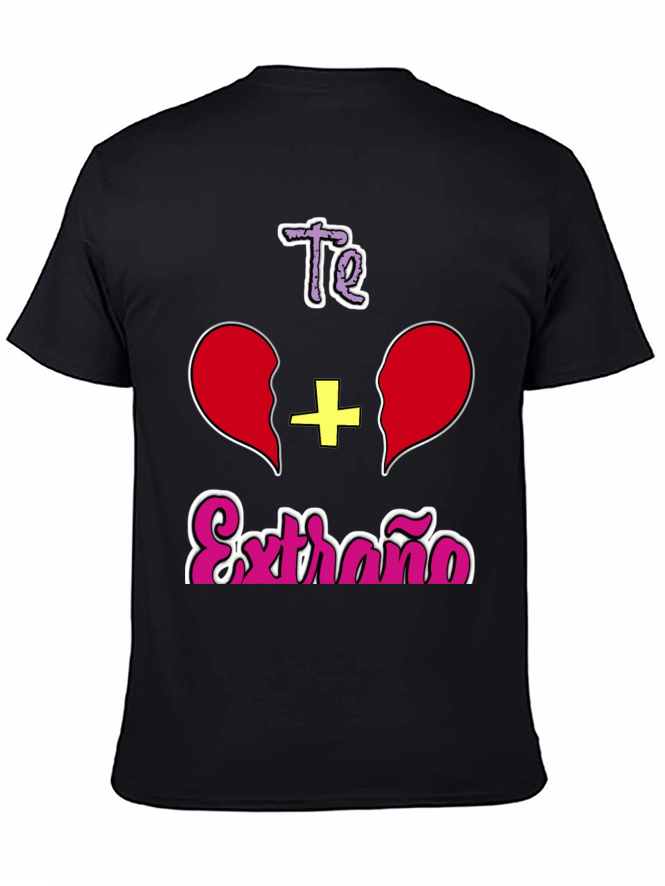 Black Te Extrano T-Shirt Black Graphic Tee view 4