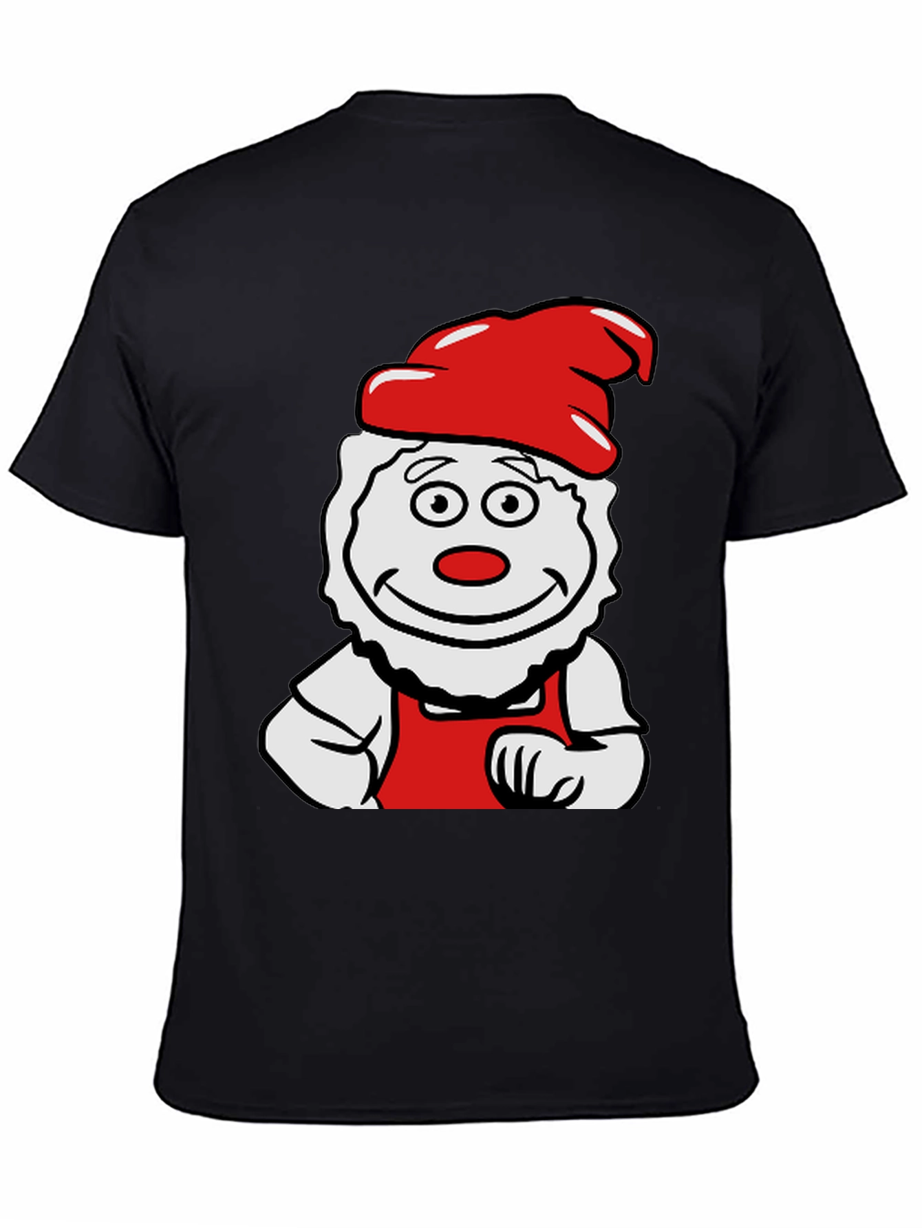 Black Funny Cook Cartoon Graphic T-Shirt view 4