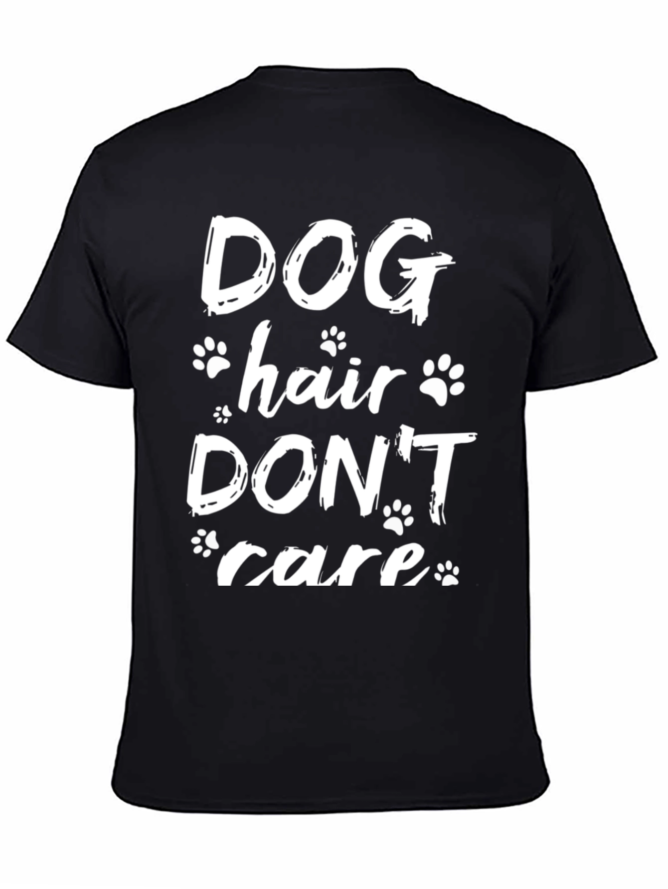 Black Dog Hair Don't Care Graphic Tee view 4