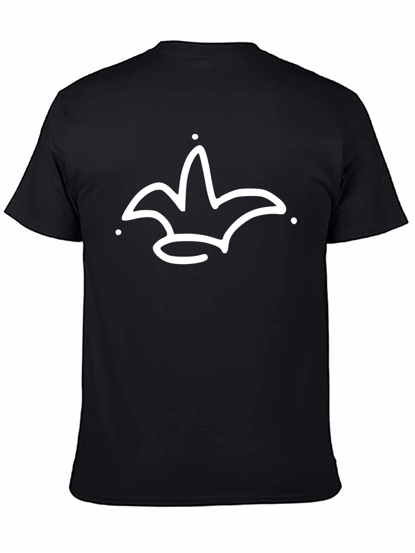 Black Crown Graphic Tee - Stylish Black Cotton T-Shirt view 4