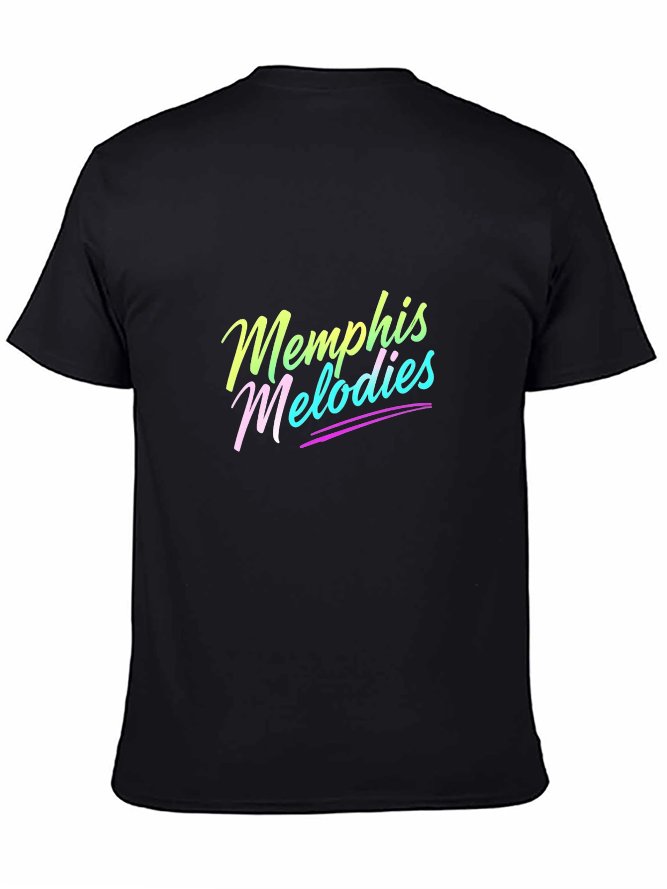 Black Memphis Melodies Black Cotton Graphic Tee view 4