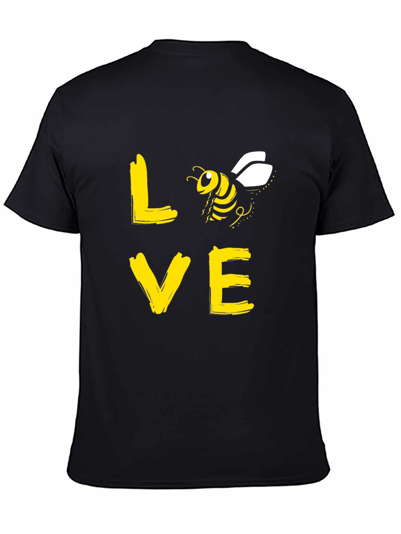 Black Love Bee Graphic T-Shirt - Black view 4