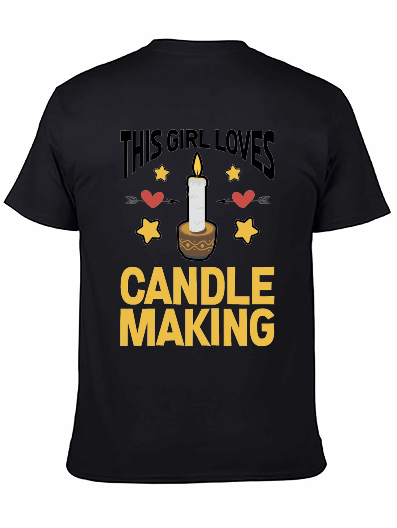 Black This Girl Loves Candle Making T-Shirt view 4