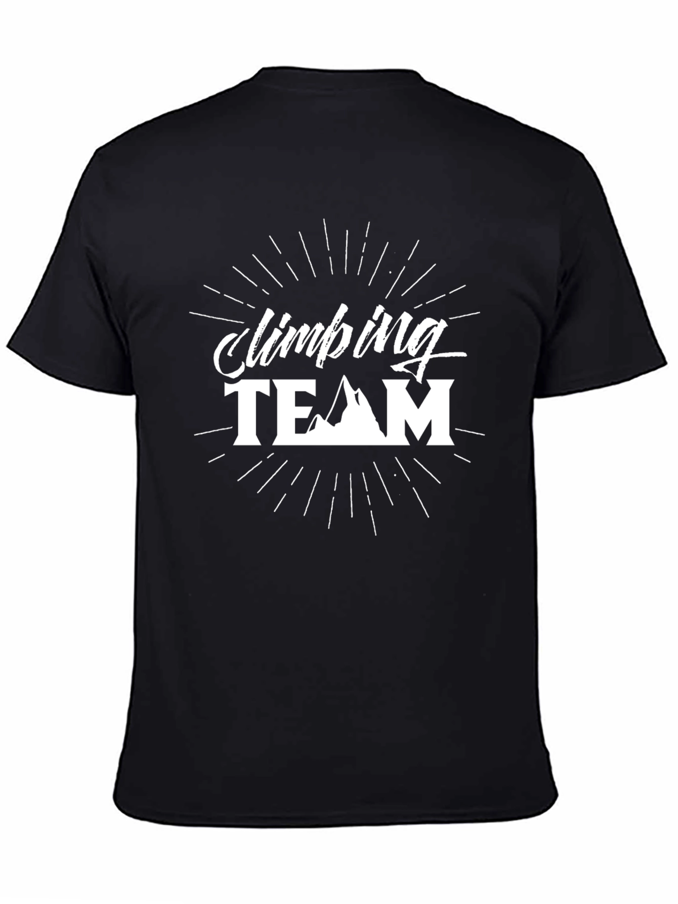 Black Climbing Team T-Shirt - Black Graphic Tee view 4