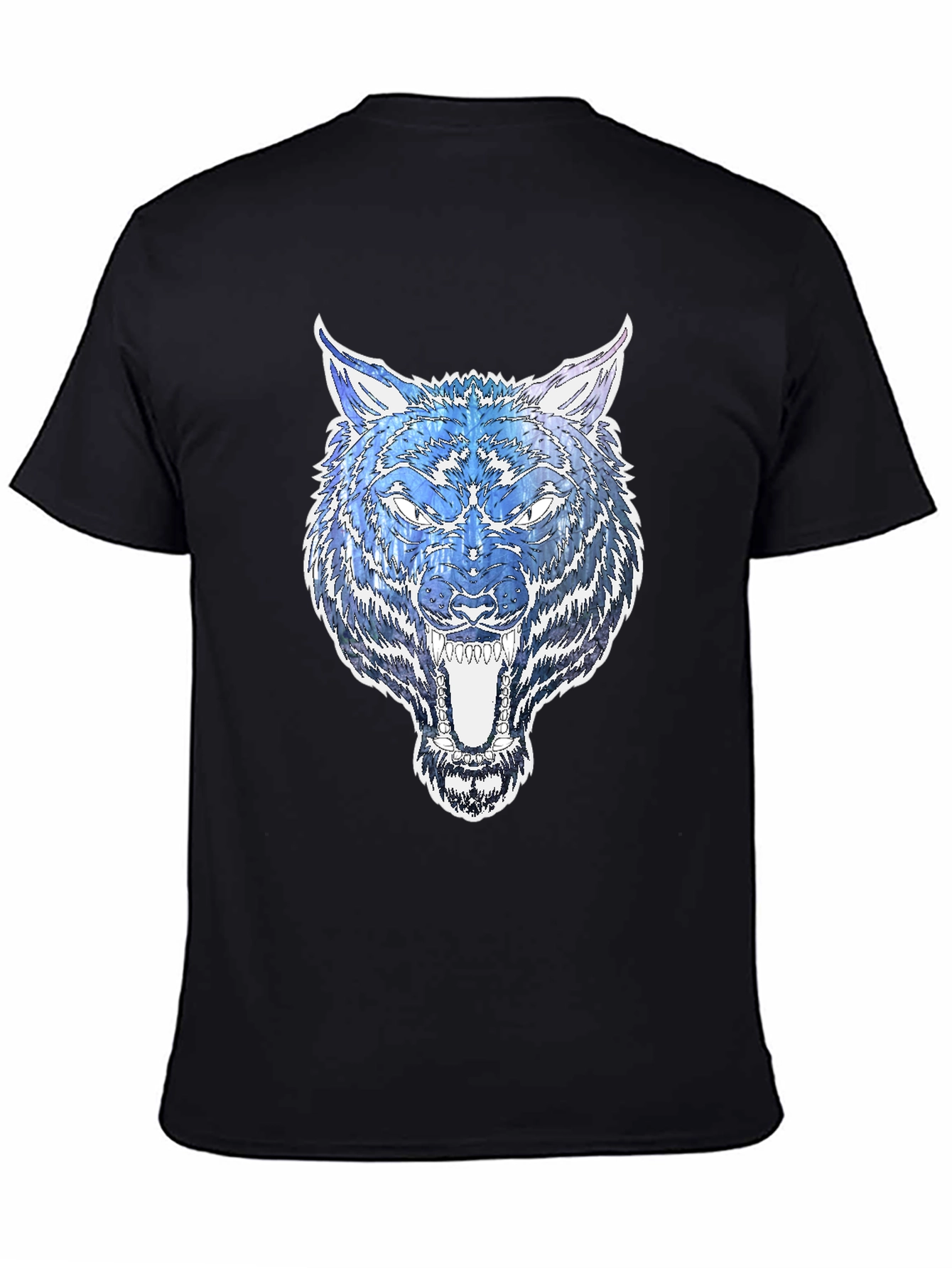Black Black Wolf Graphic Tee - Bold & Stylish view 4