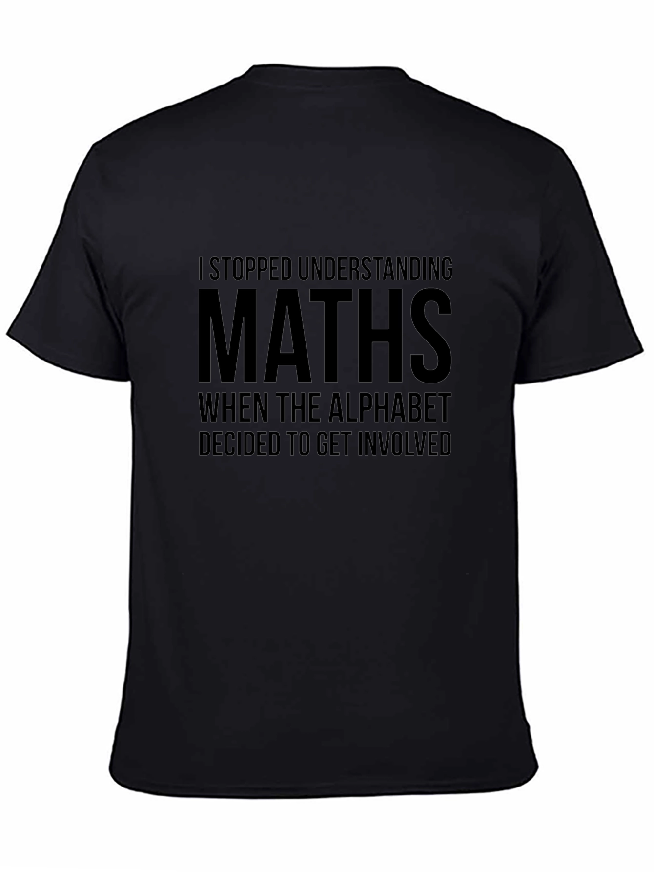 Black Math Humor Graphic T-Shirt view 4