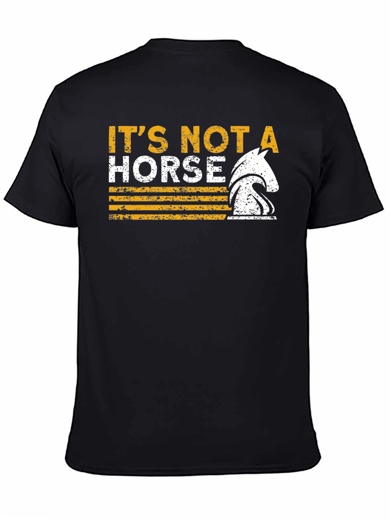 Black It's Not A Horse Chess T-Shirt view 4
