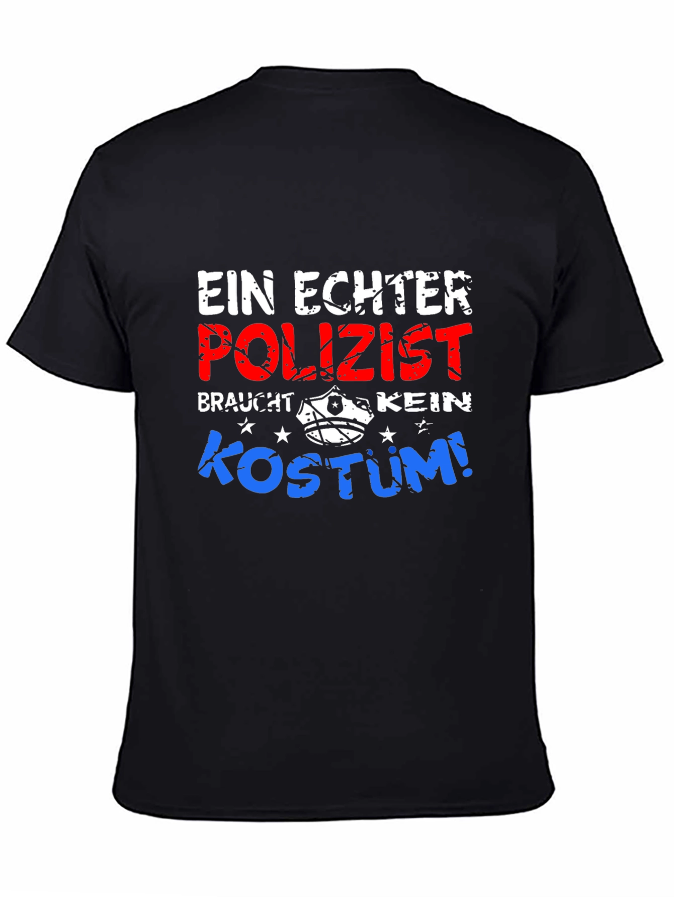 Black Ein Echter Polizist T-Shirt view 4