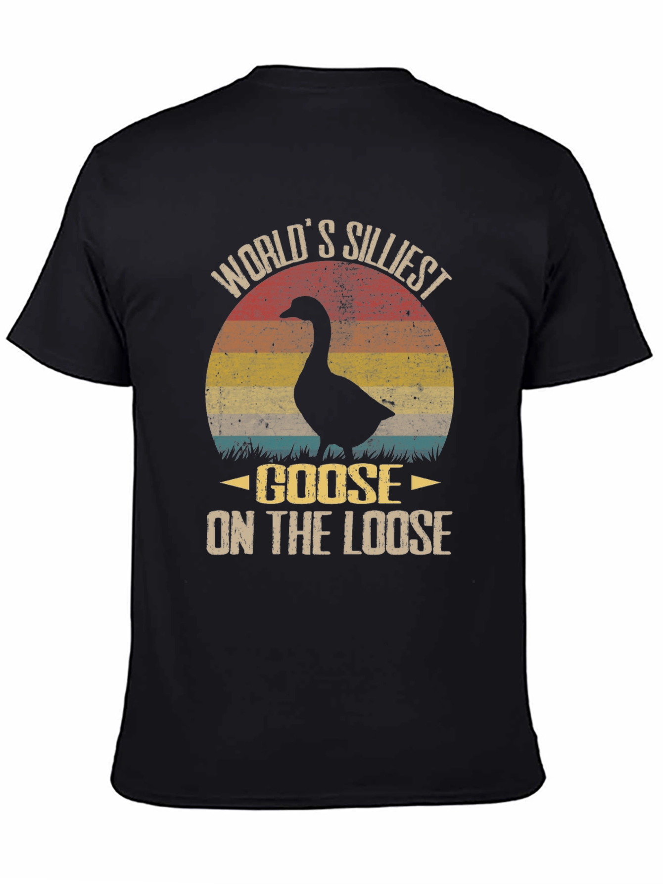 Black World's Silliest Goose T-Shirt view 4