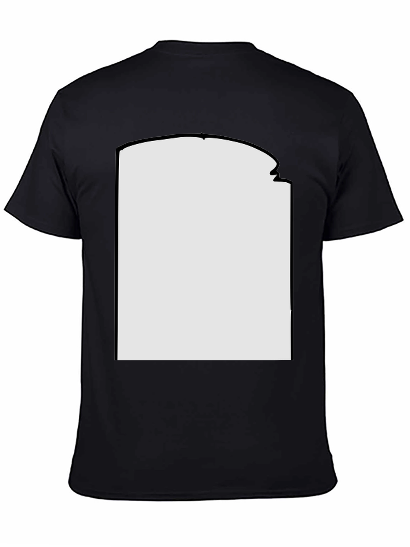 Black Blank Graphic Tee - Customizable Design Space view 4