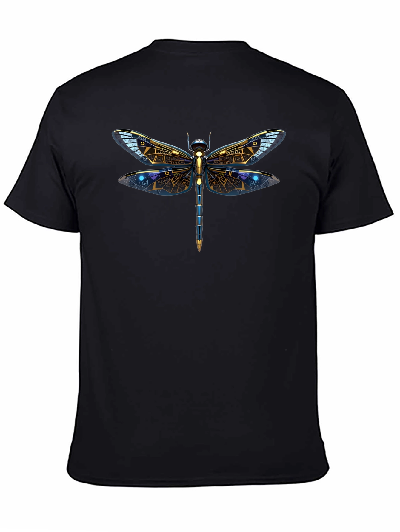Black Dragonfly Graphic Tee - Men's Black T-Shirt view 4