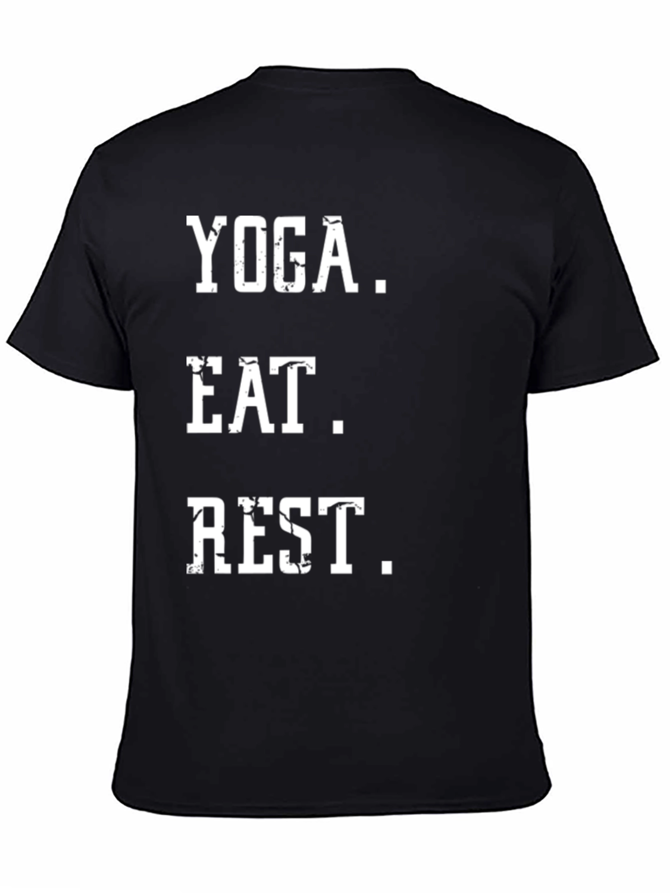 Black Yoga Eat Rest Graphic Tee - Relaxed Fit view 4