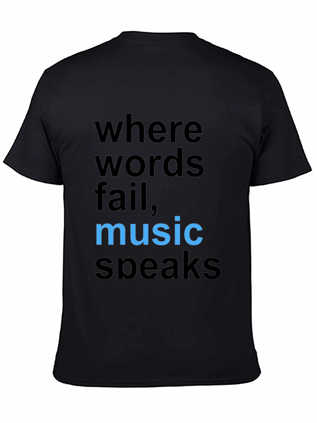 Black Music Speaks Graphic Tee - Stylish Cotton Comfort view 4