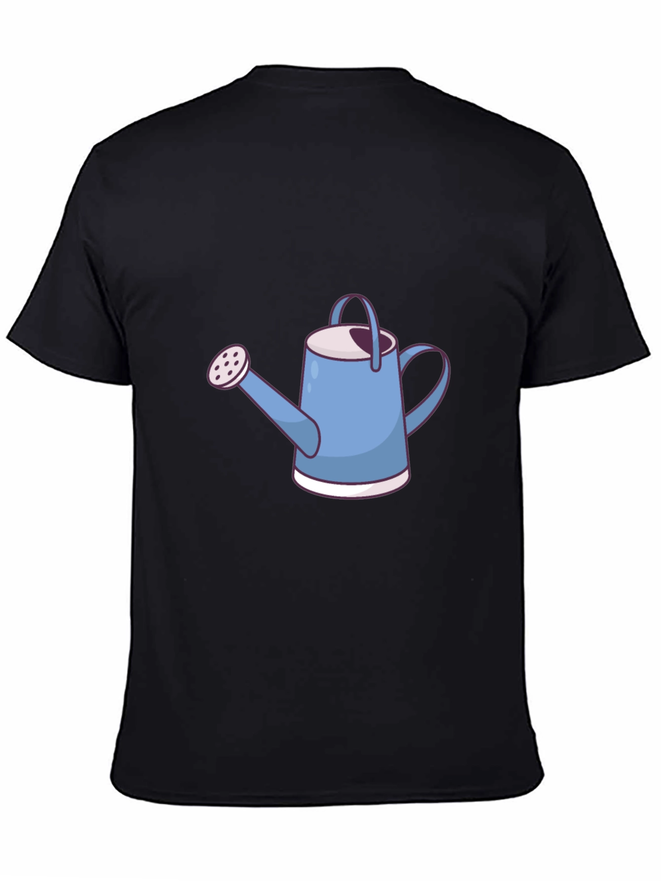 Black Cute Watering Can Graphic Tee view 4