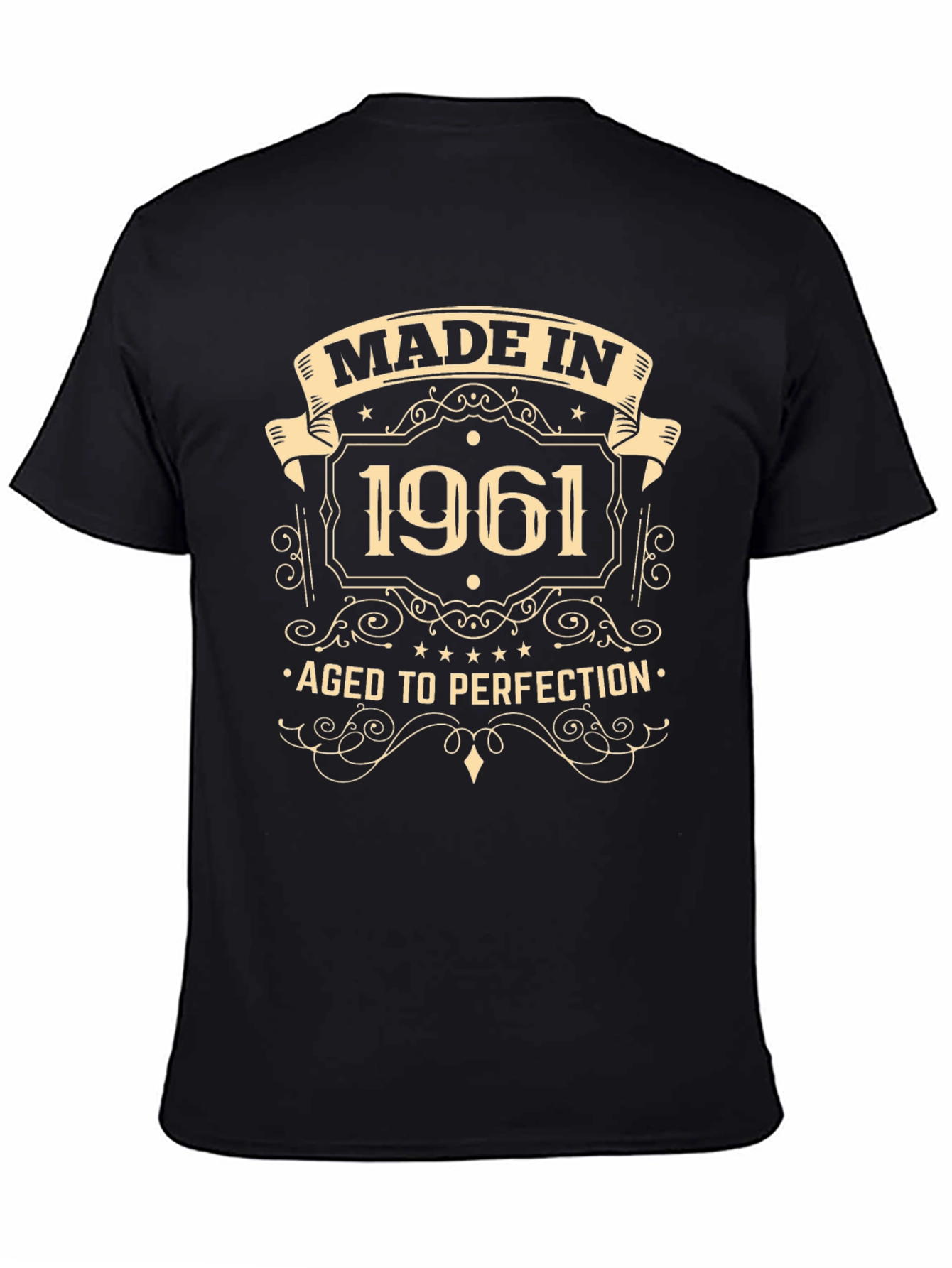 Black Made in 1961 T-Shirt - Aged to Perfection view 4