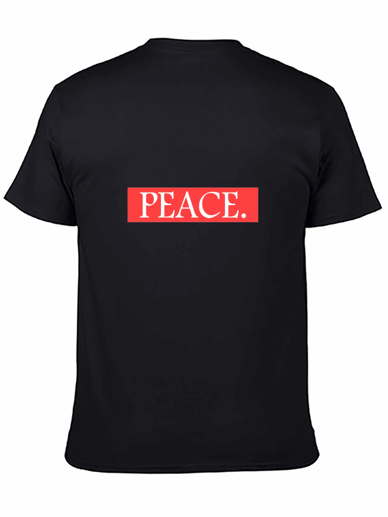 Black Peace Graphic Tee - Soft Cotton Casual Shirt view 4