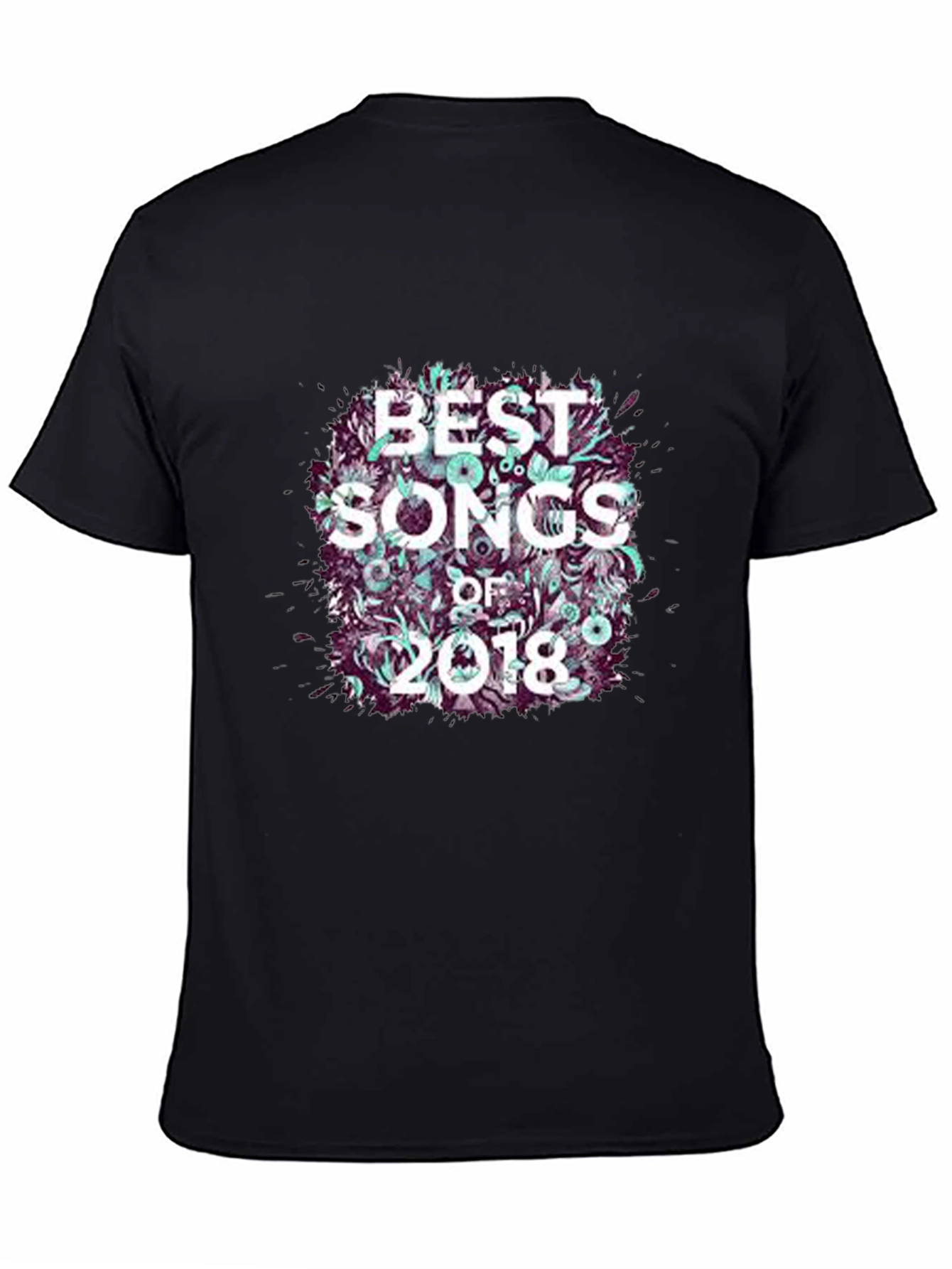 Black Best Songs of 2018 Graphic Tee - Black view 4