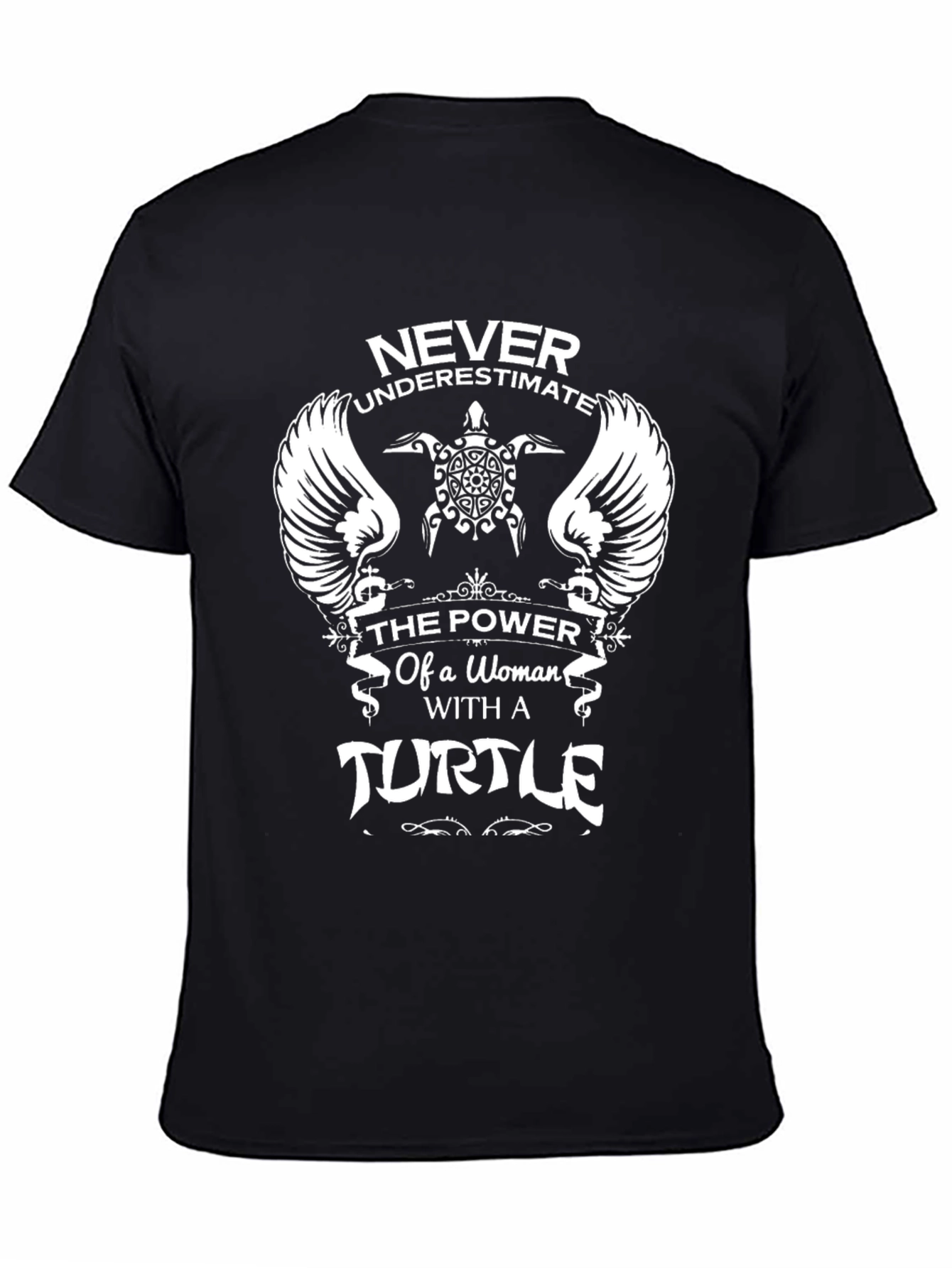 Black Never Underestimate Woman with Turtle T-Shirt view 4