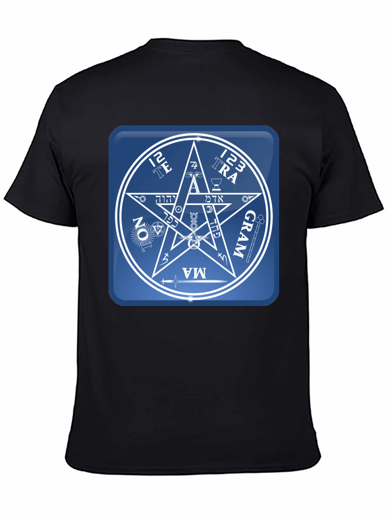 Black Esoteric Symbol Graphic Tee - Unisex Black T-Shirt view 4
