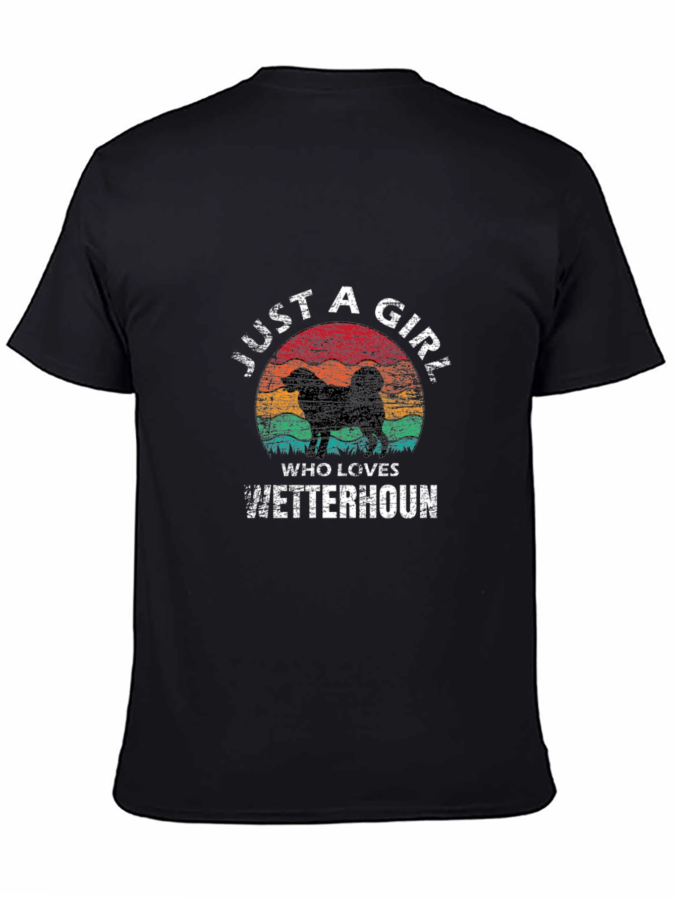 Black Wetterhoun Dog Lover T-Shirt view 4