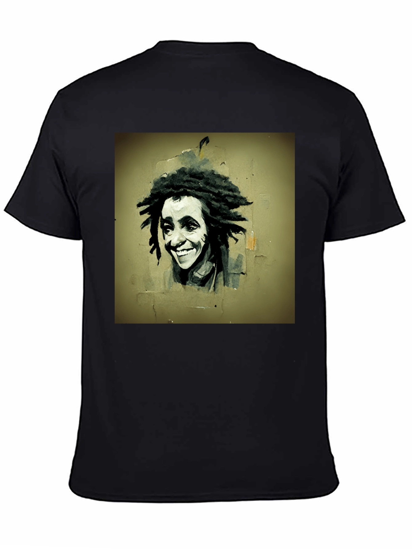 Black Rasta Portrait Graphic Tee - Unique Style view 4