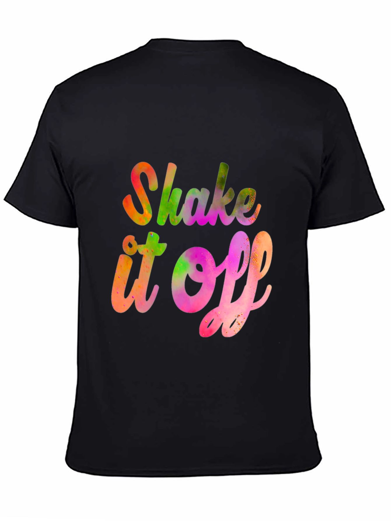 Black Shake It Off Graphic Tee - Vibrant Trendy Design view 4