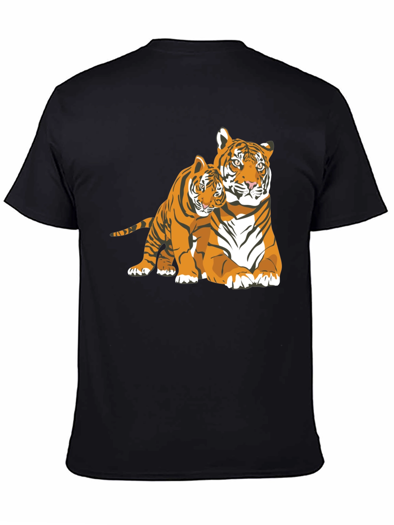 Black Tiger Graphic Tee - Black Cotton Blend view 4