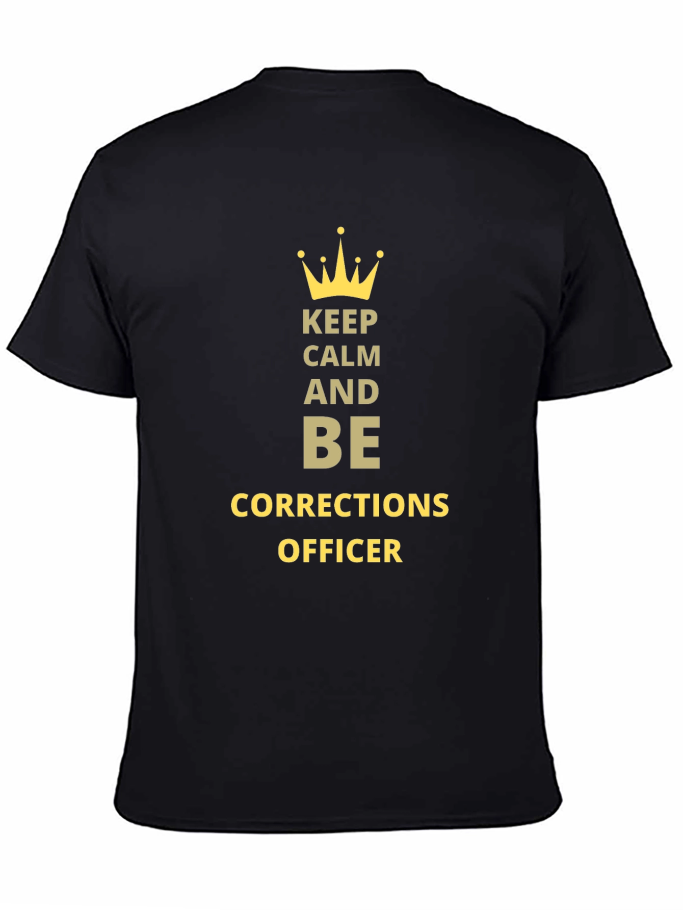 Black Keep Calm Corrections Officer Black Tee view 4