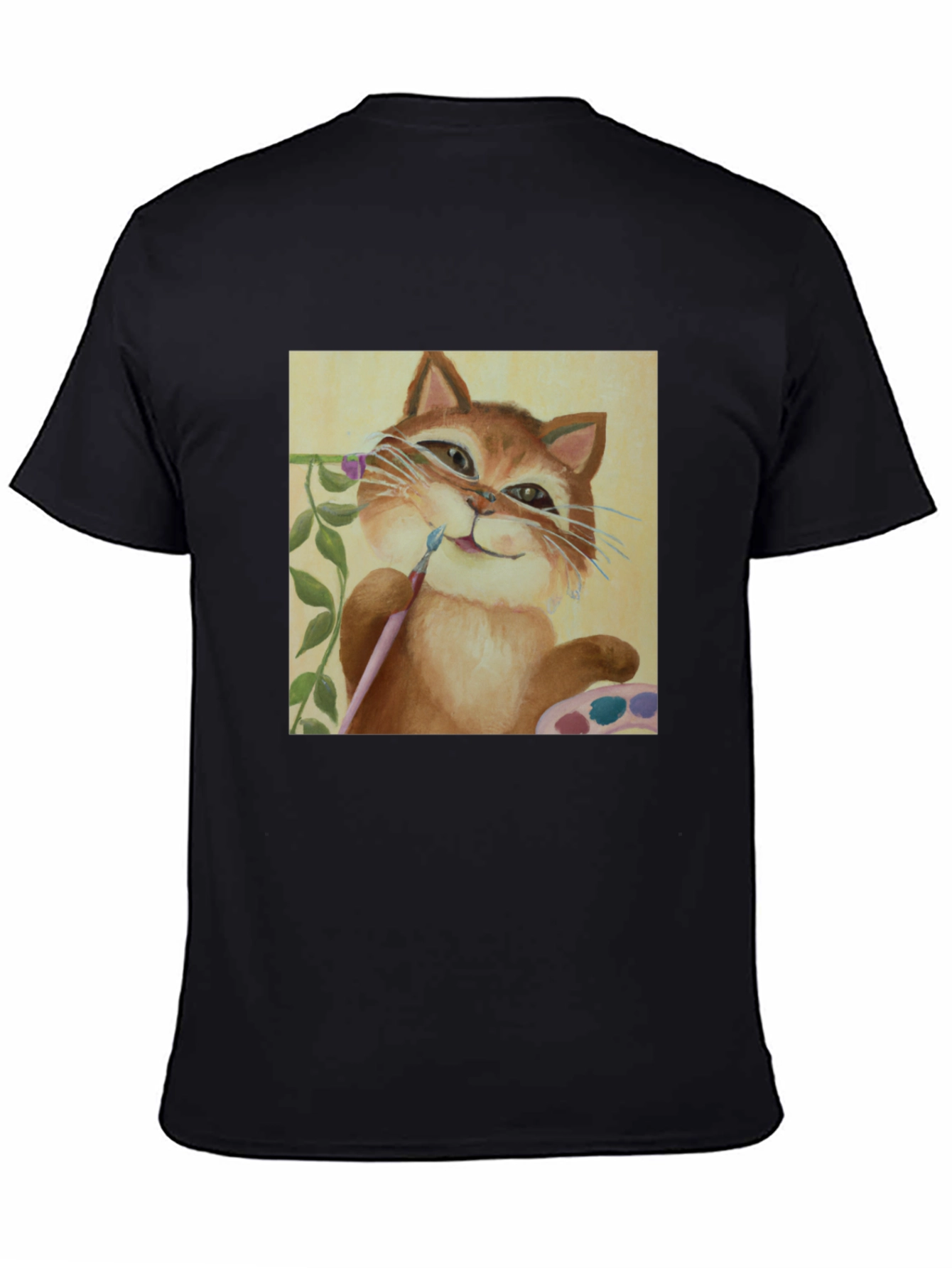 Cat Artist T-Shirt - Whimsical Painter Tee - 4
